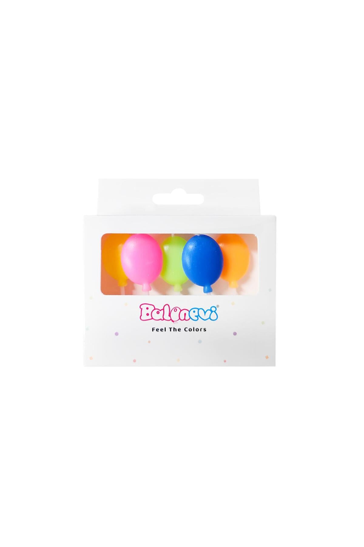 Balonevi Balon Şekilli Mum Pastel 5li