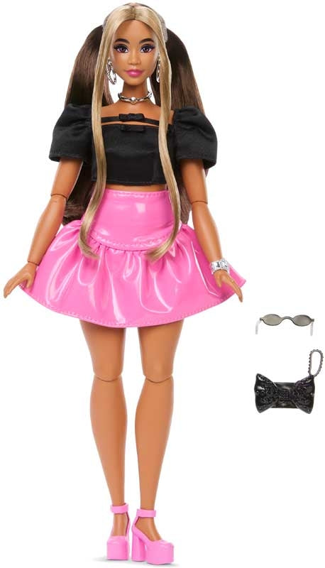 Barbie Deluxe Style Bebek Siyah Parlak Elbise