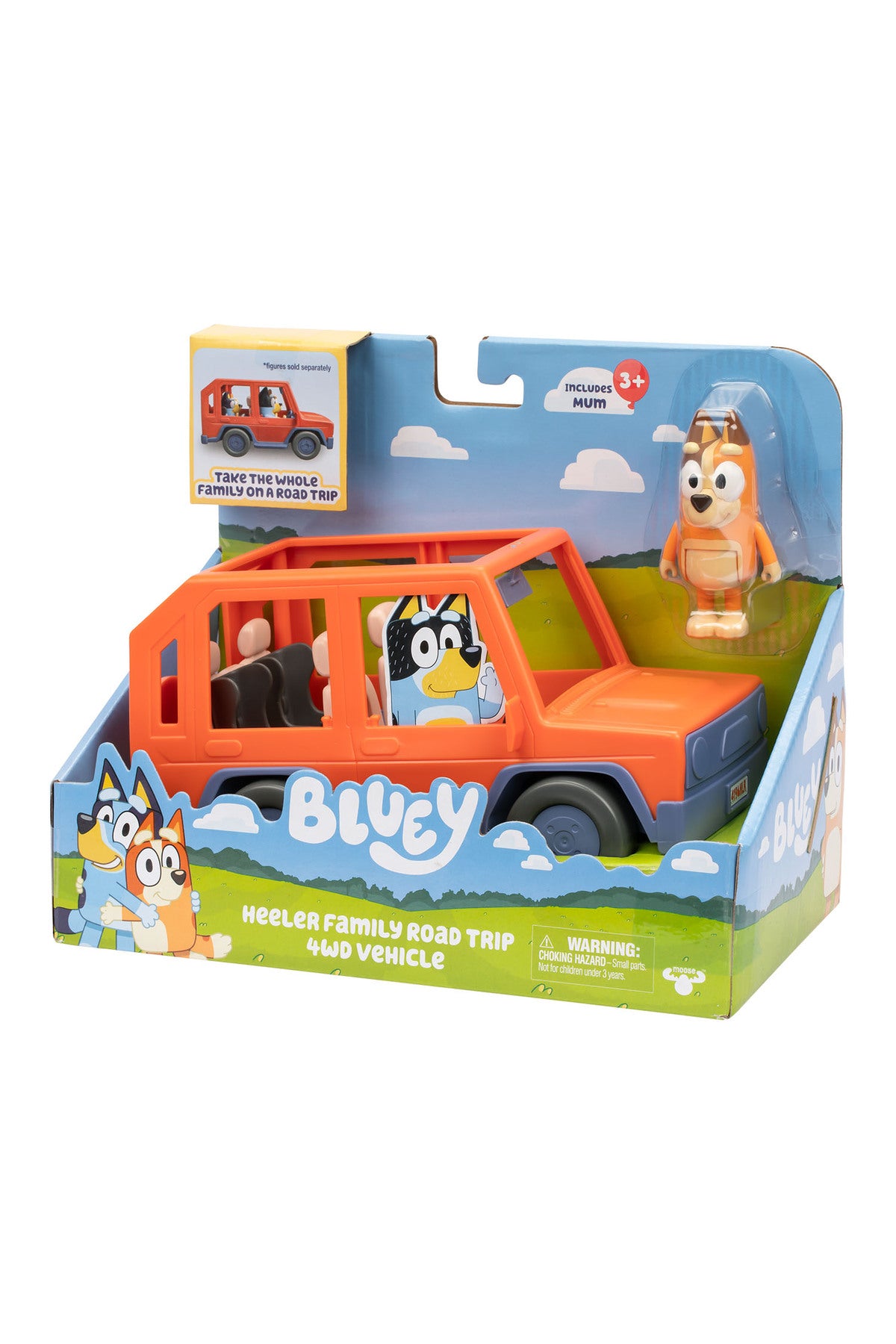 Bluey Büyük Araç ve Chilli Figür Set 4x4