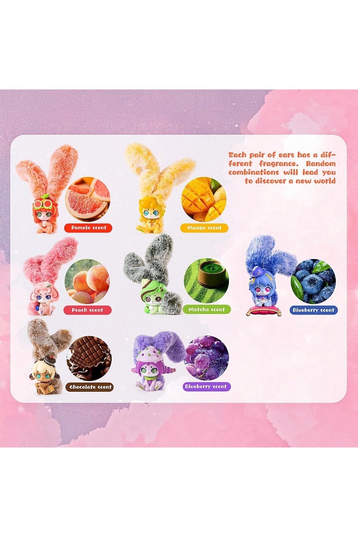 Cup Rabbits Sürpriz Peluş Fruit Milk Serisi