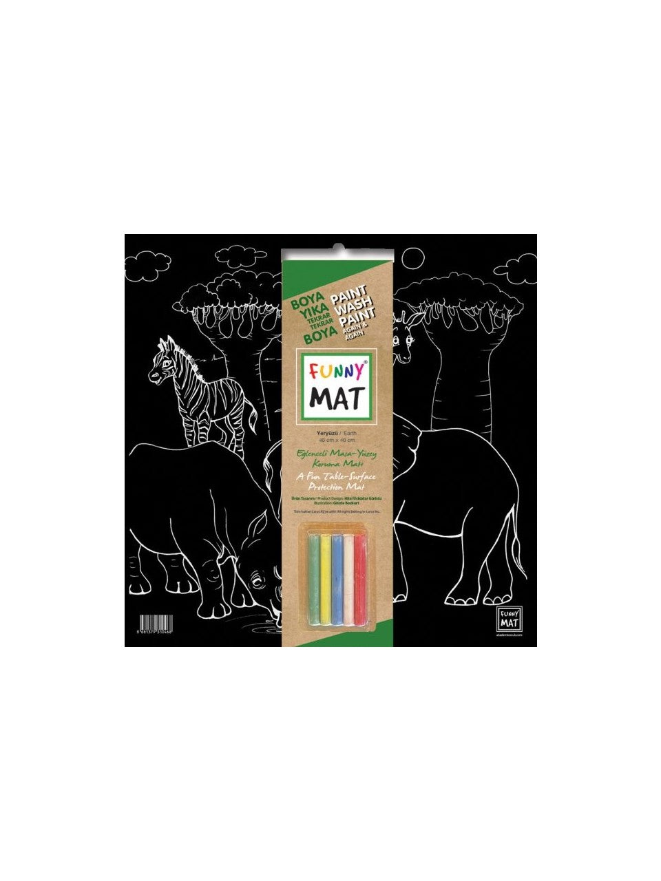 Funny Mat Black Yeryüzü Tebeşirli