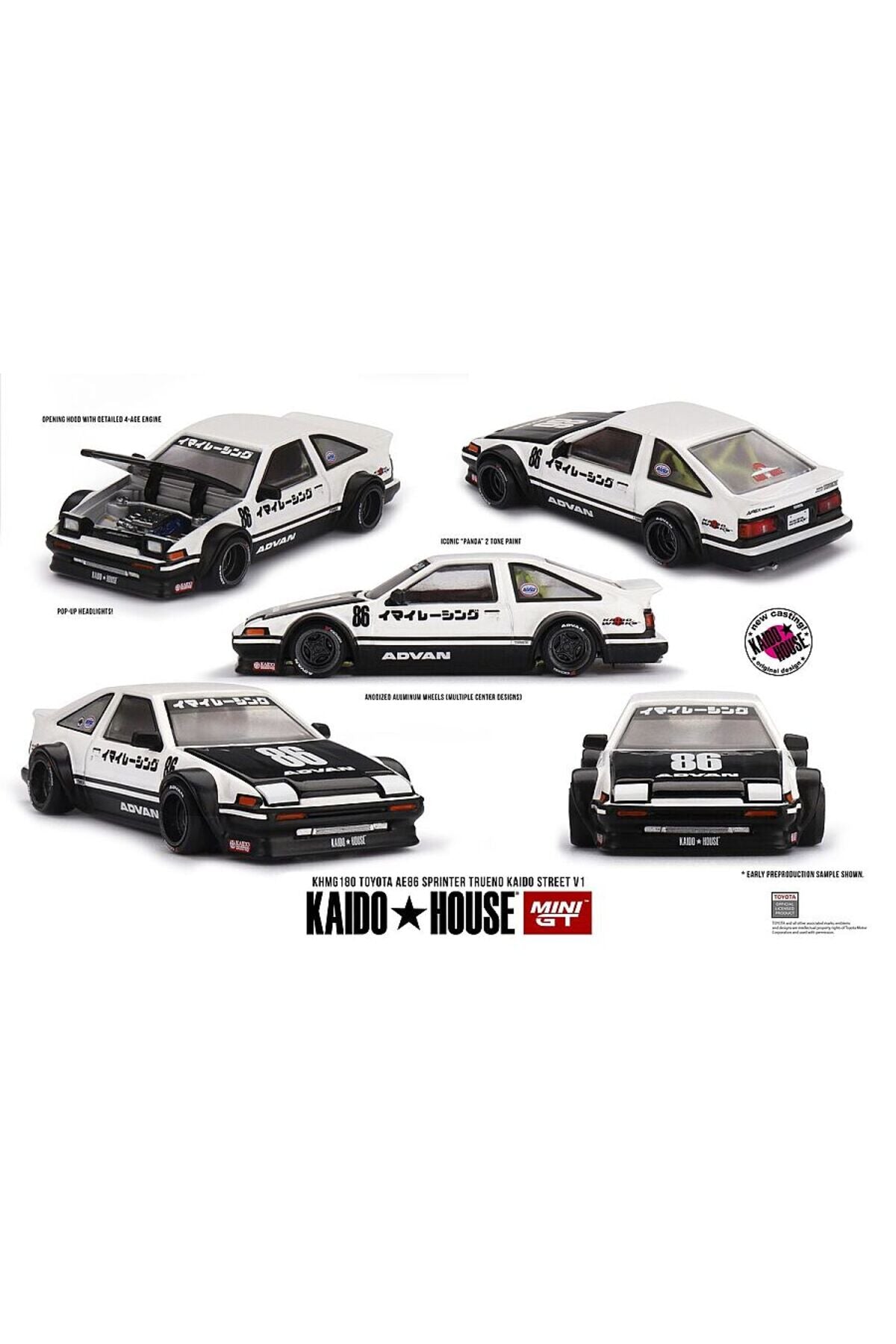 Mini GT Kaido Toyota Sprinter Trueno AE86 1:64