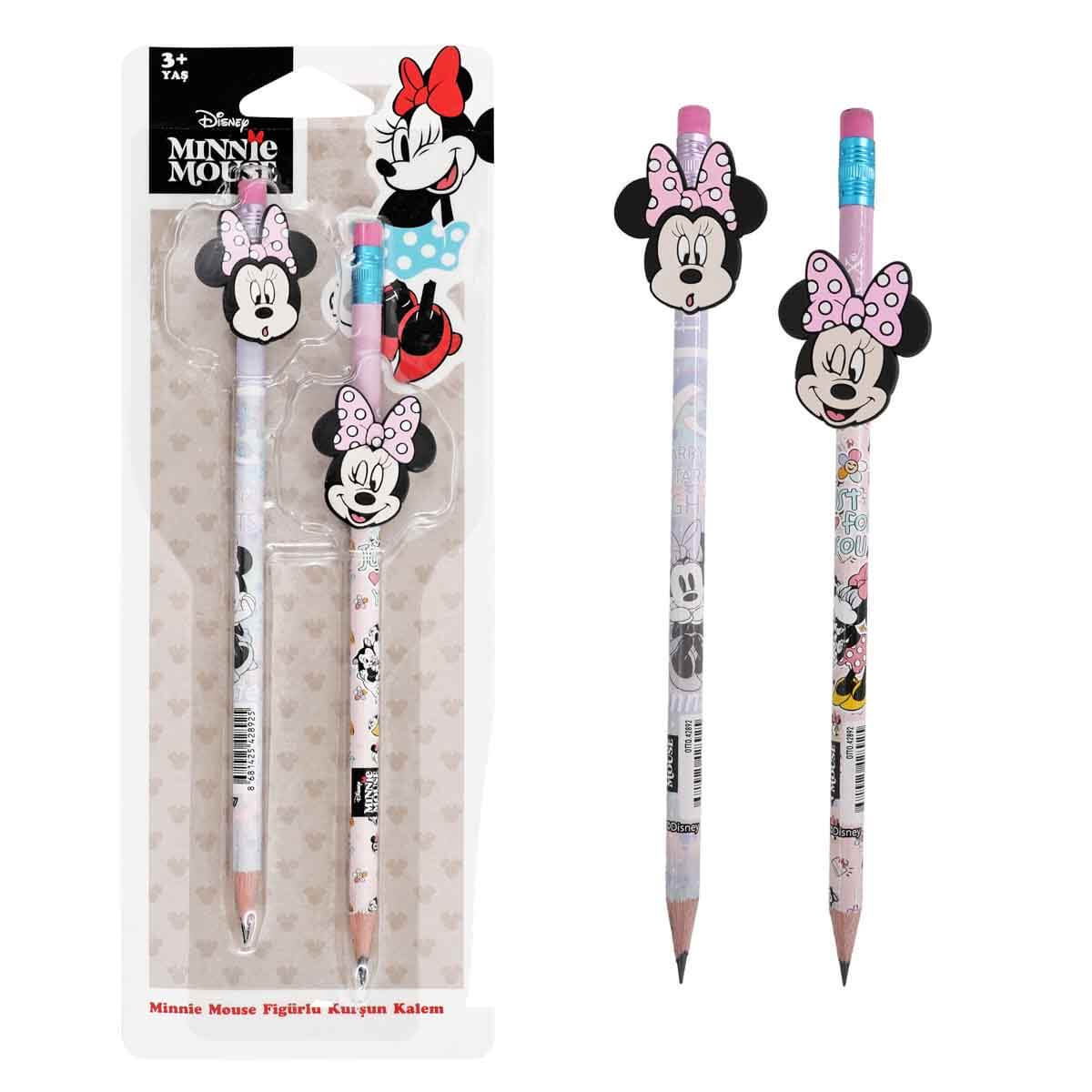 Minnie Mouse Figürlü Kurşun Kalem 2li Paket