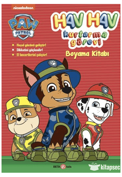 Paw Patrol Hav Hav Kurtarma Görevi Boyama Kitabı