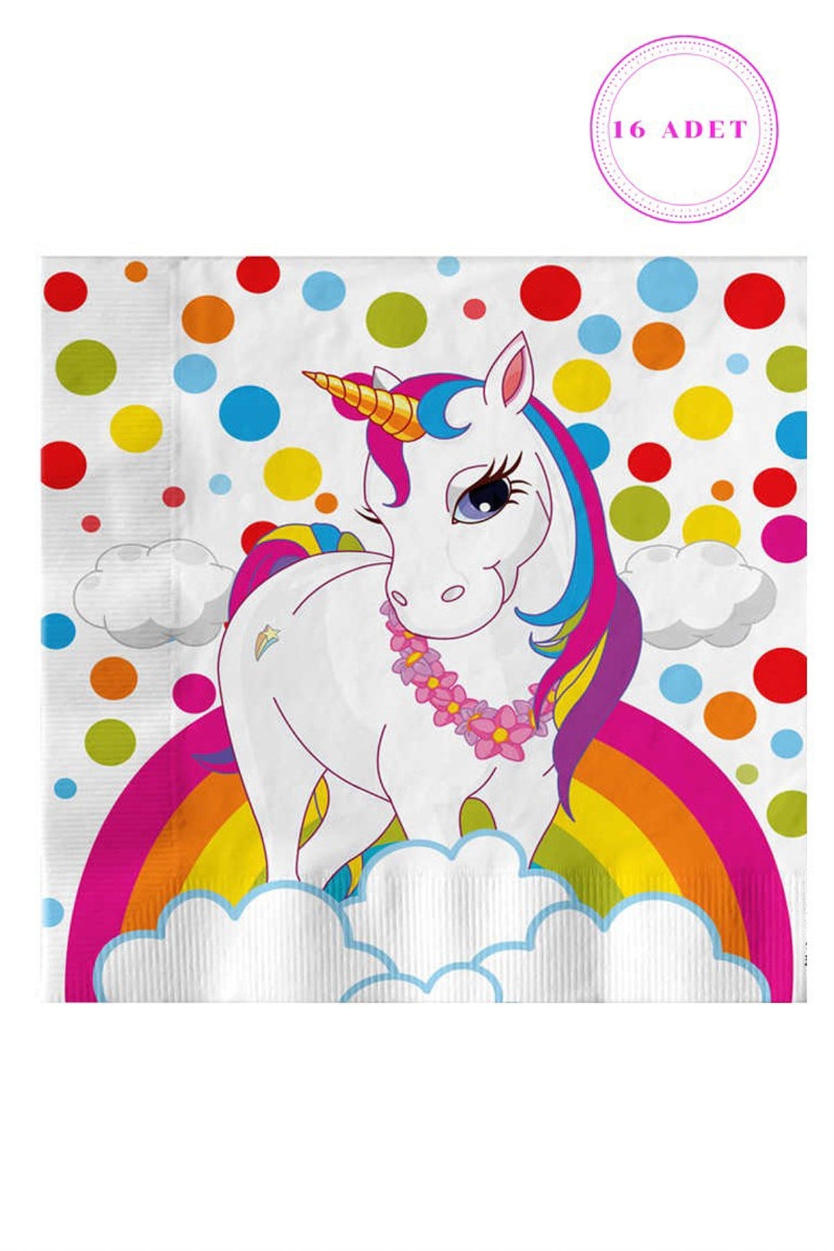 Rainbow Unicorn Peçete 16lı
