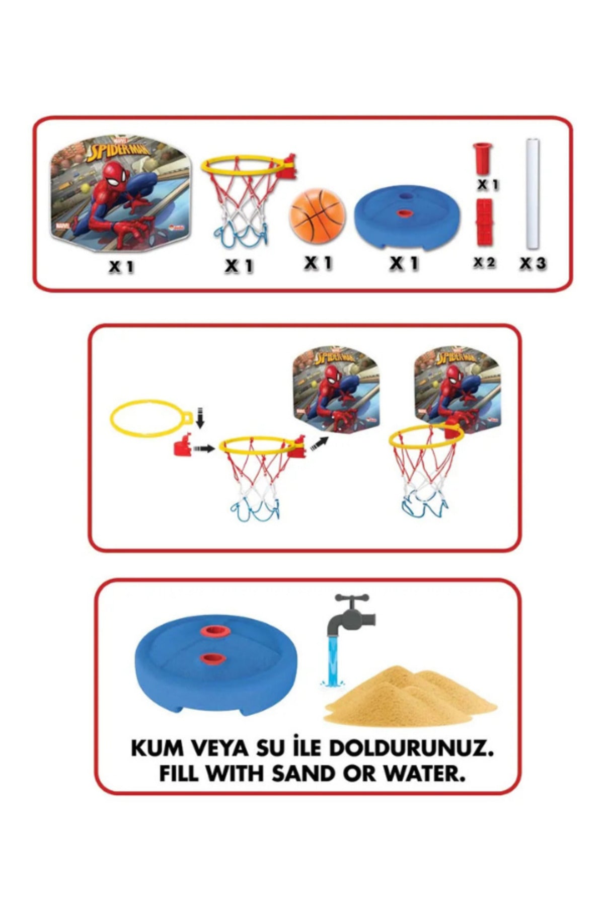 Spider-Man Basketbol Ayaklı Pota Seti