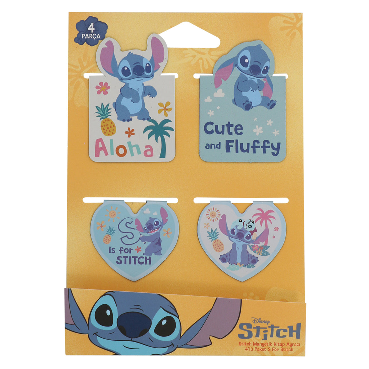Stitch S For Manyetik Kitap Ayracı 4lü