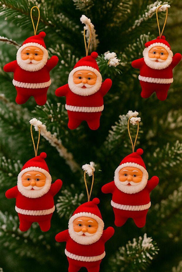 Yılbaşı Çam Ağacı Süsü Noel Baba 6lı