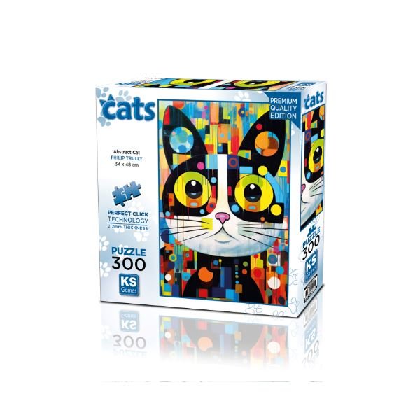 Abstract Cat 300 Parça Puzzle