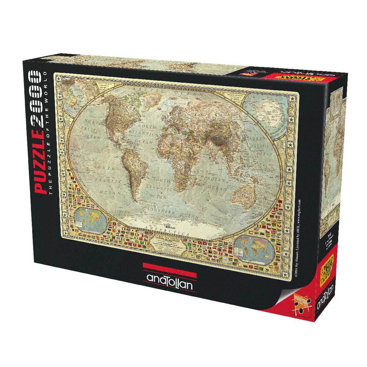 Anatolian Puzzle Dünya Haritası 2000 Parça