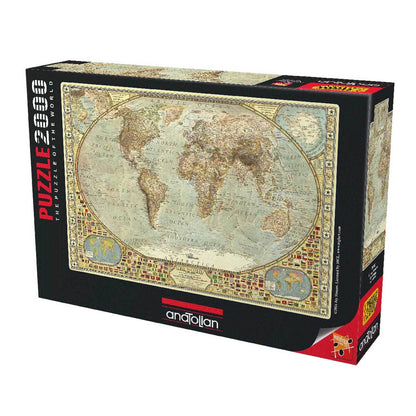 Anatolian Puzzle Dünya Haritası 2000 Parça