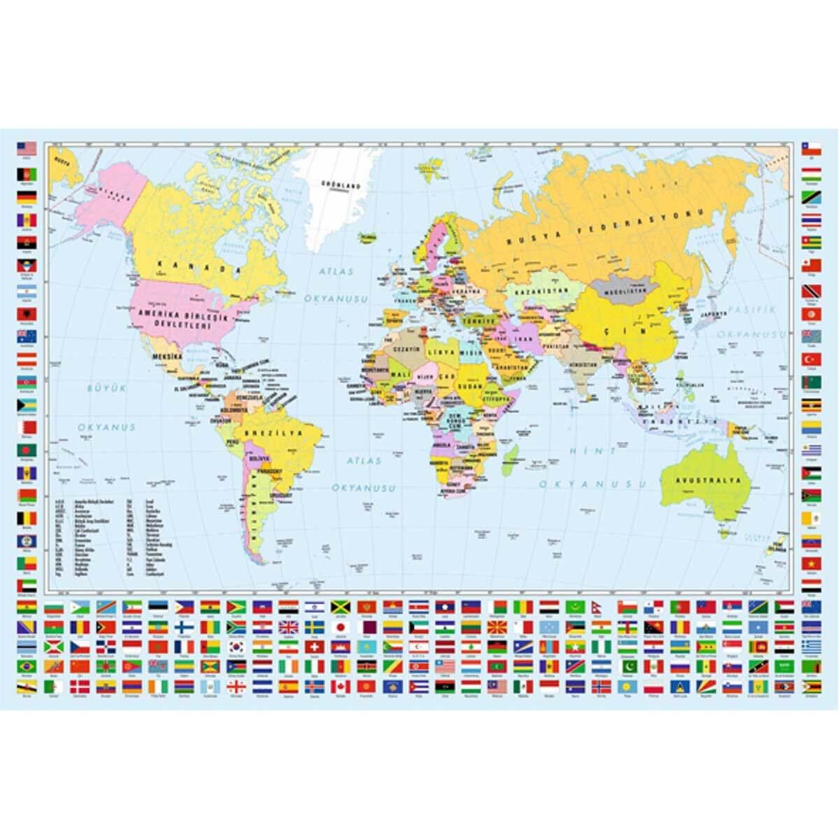 Anatolian Puzzle Dünya Haritası 260 Parça
