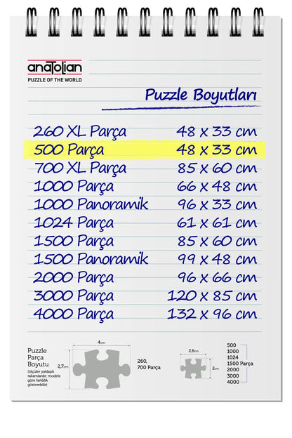 Anatolian Puzzle Sayfiye Yeri 500 Parça