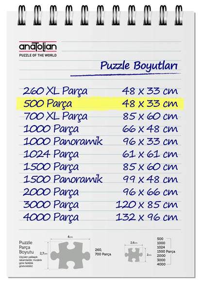 Anatolian Puzzle Sevimli Ayı 500 Parça