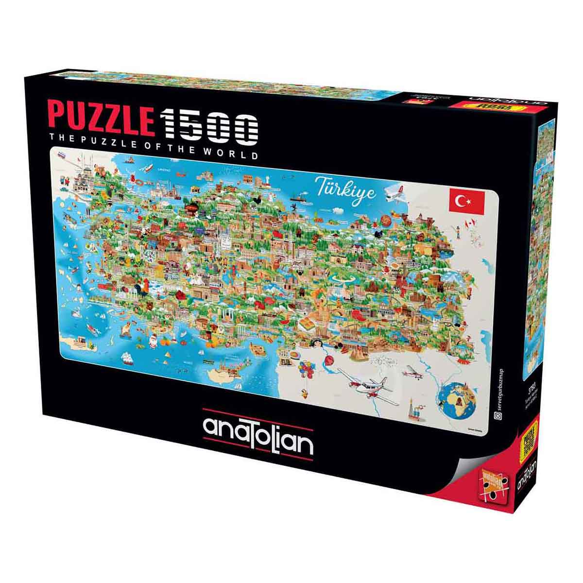 Anatolian Puzzle Türkiye Haritası 1500 Parça