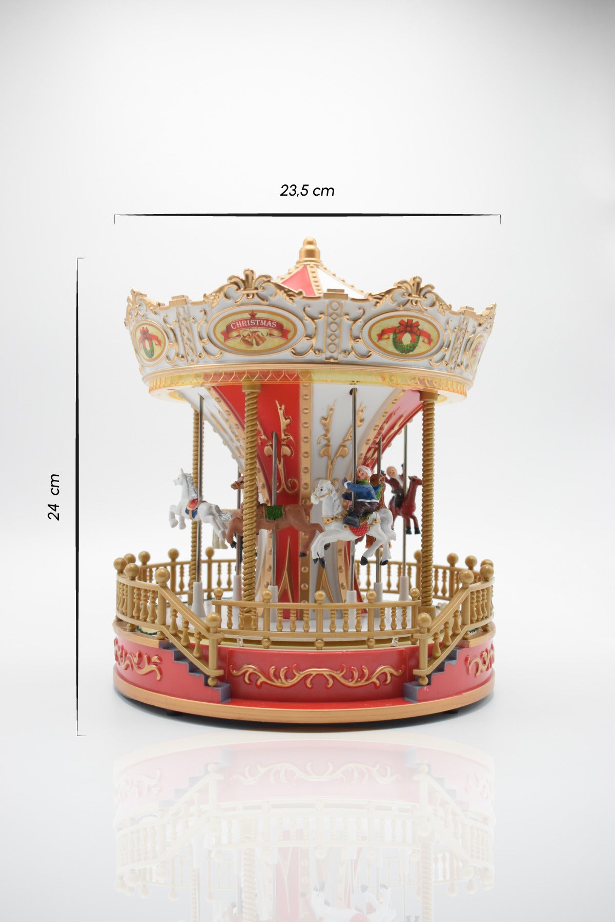 Atlıkarınca Yılbaşı Süs 24 cm
