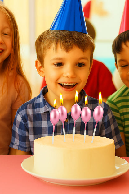Balon Mum Metalik Gümüş