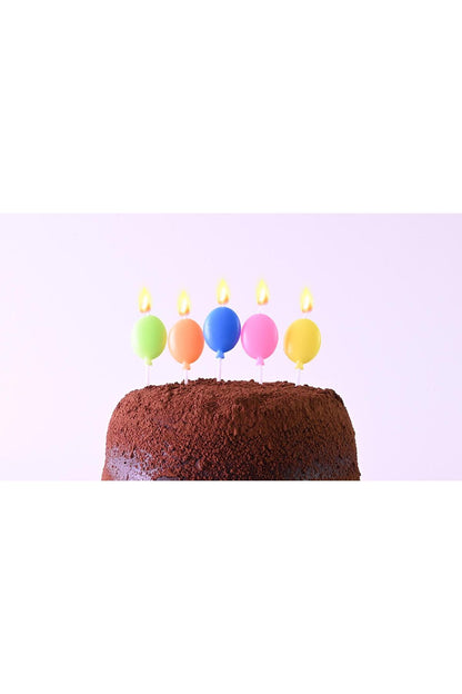 Balonevi Balon Şekilli Mum Pastel 5li