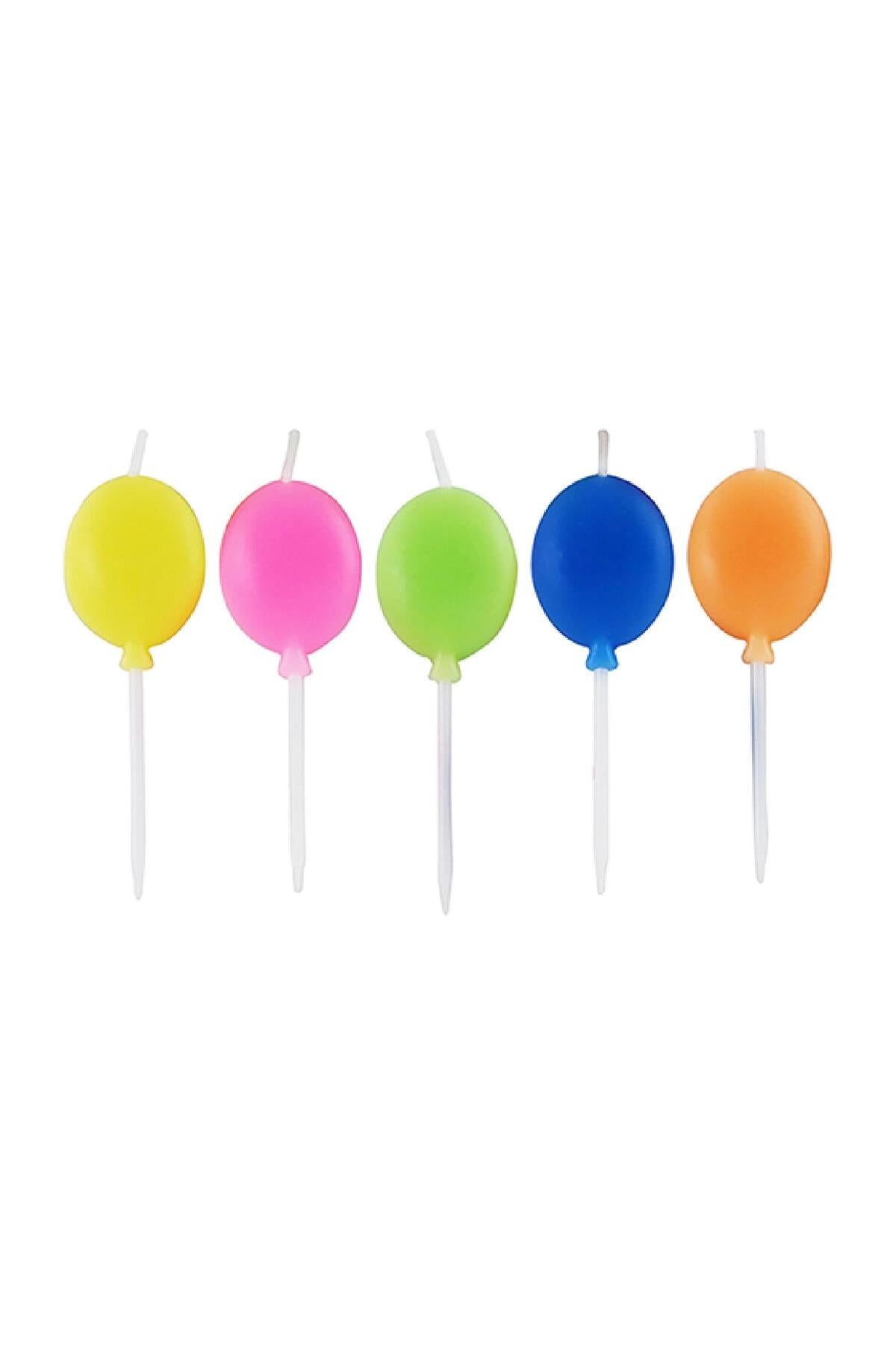 Balonevi Balon Şekilli Mum Pastel 5li