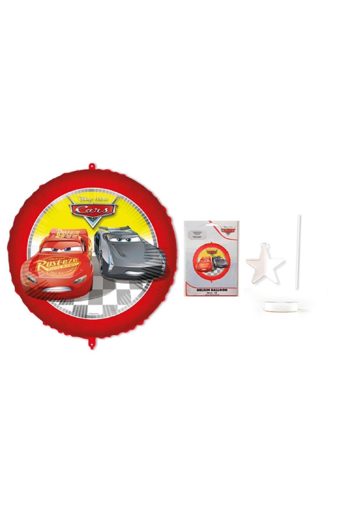 Balonevi Cars Folyo Balon Yuvarlak 46 cm