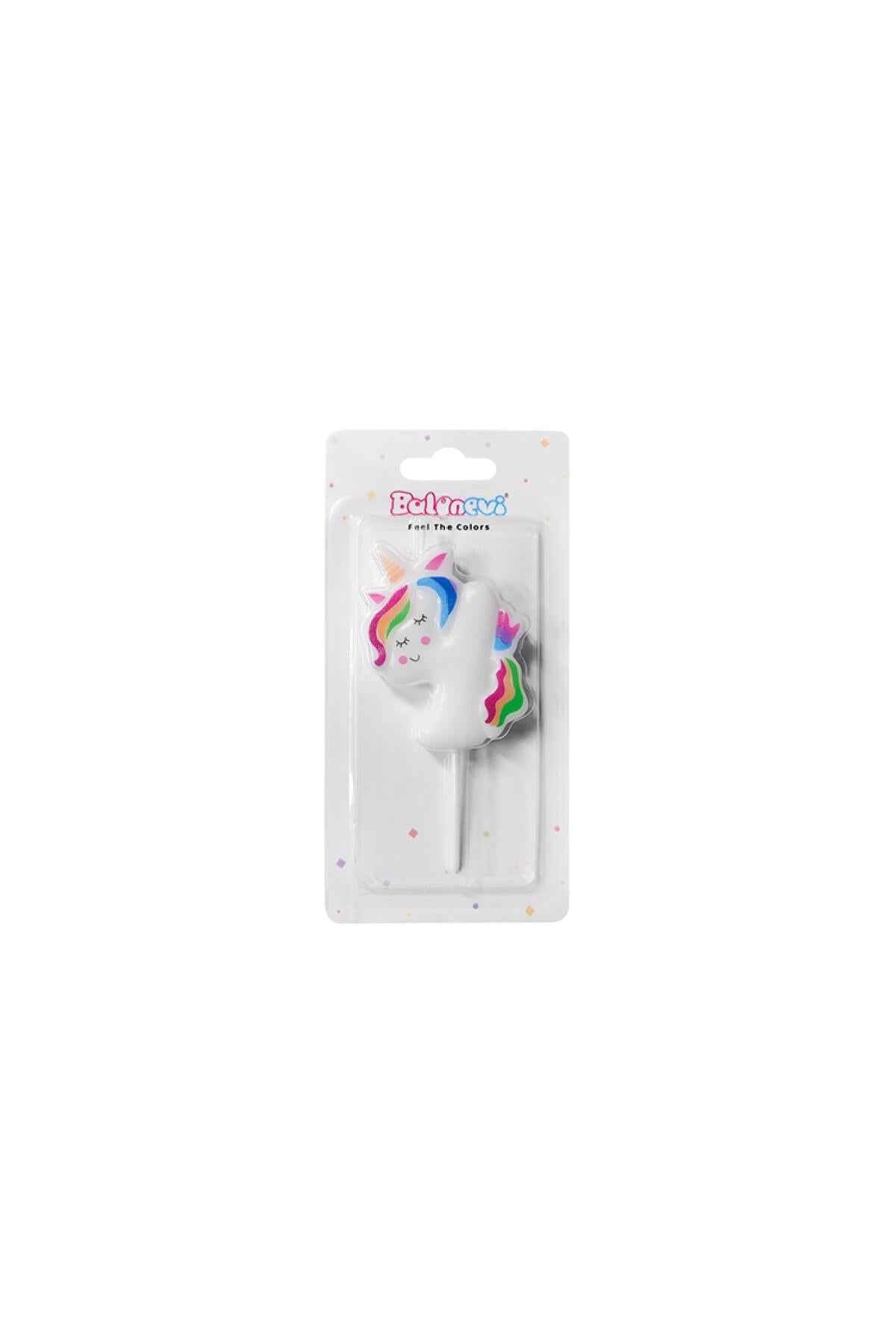 Balonevi Mum 4 Rakamlı- Unicorn