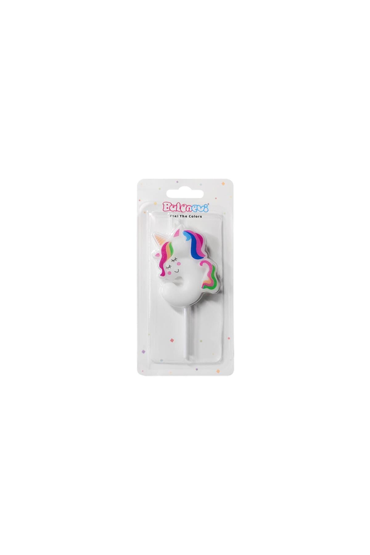 Balonevi Mum 5 Rakamlı- Unicorn