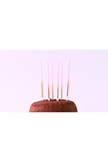 Balonevi Mum Pembe Altın Gümüş 6lı