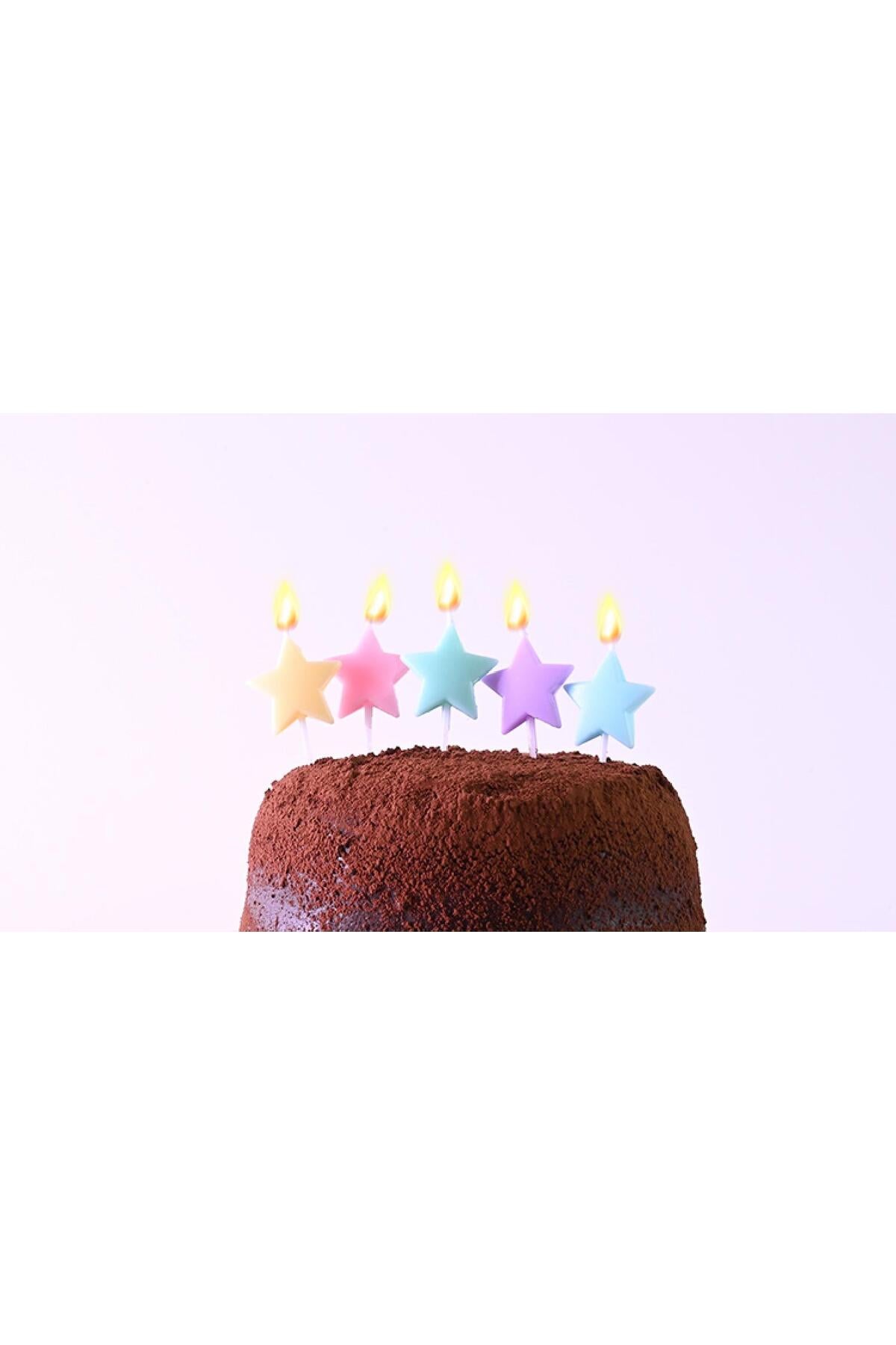 Balonevi Yıldız Mum Pastel 5li