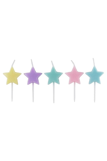 Balonevi Yıldız Mum Pastel 5li