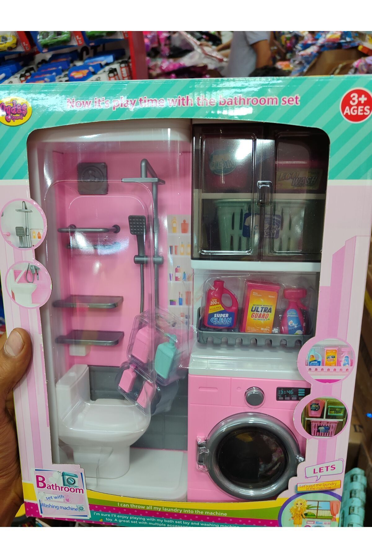 Banyo ve Çamaşır Makinesi Oyun Seti 2li