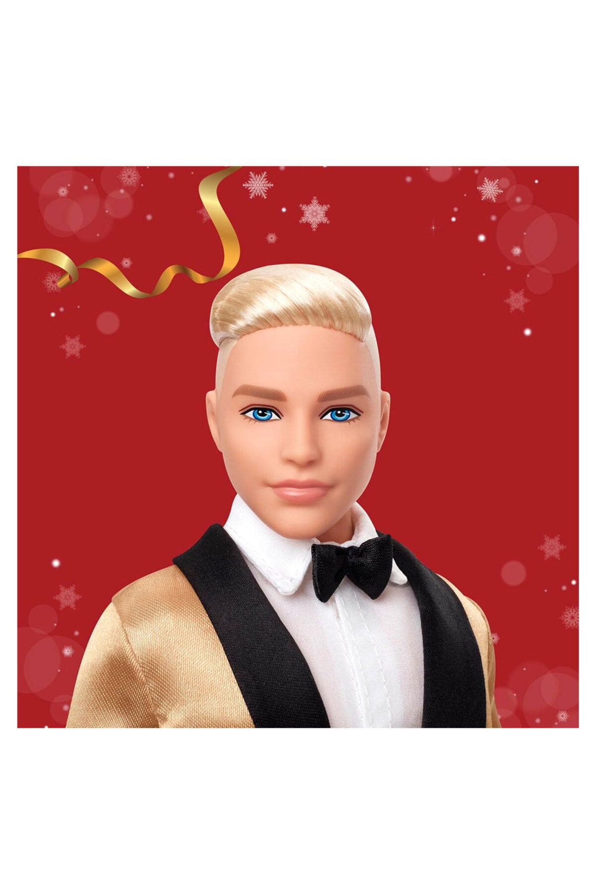 Barbie Altın Ceket Tam Takım Elbiseli Sarışın Ken