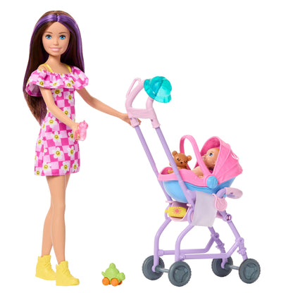 Barbie Bebek Bakıcısı Skipper Bebek Arabalı Set