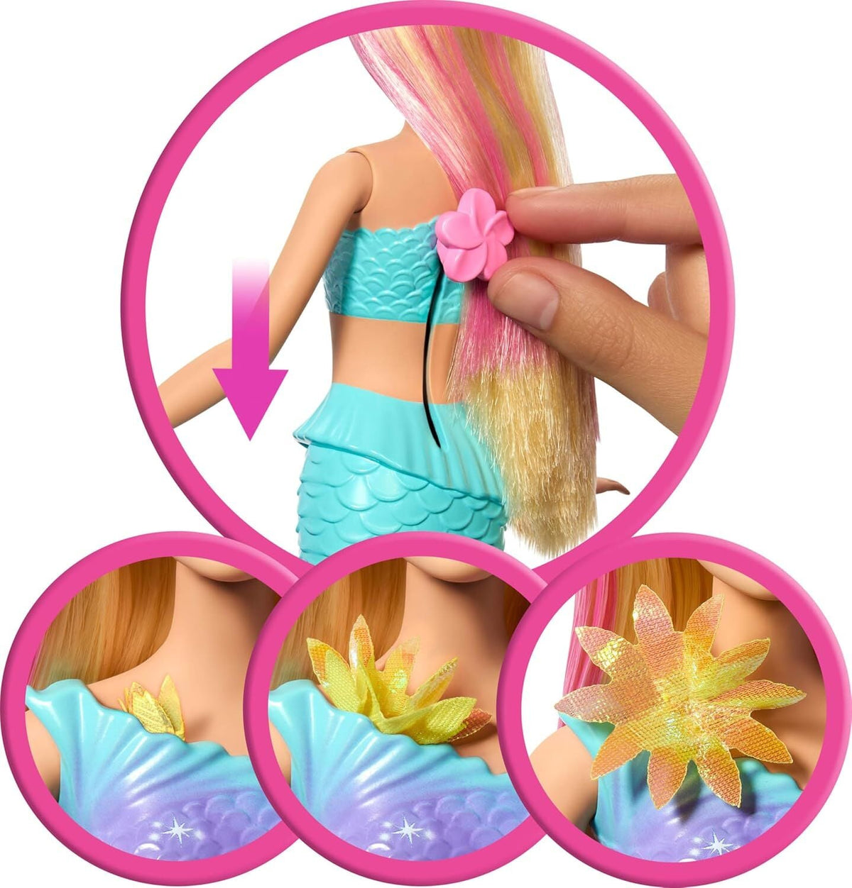 Barbie Büyülü Çiçekler Deniz Kızı Bebeği