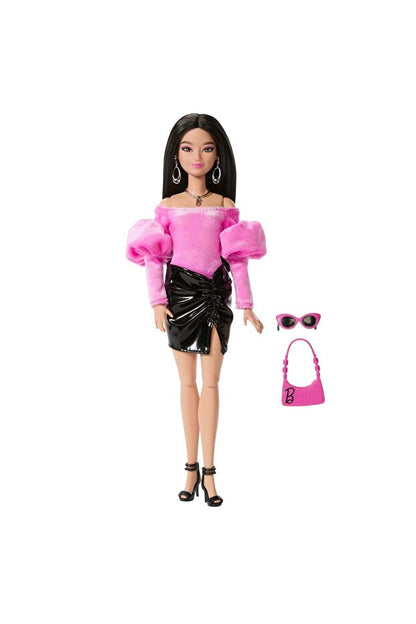 Barbie Deluxe Style Bebek Siyah Metalik Elbise