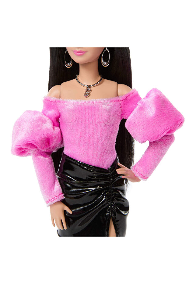 Barbie Deluxe Style Bebek Siyah Metalik Elbise
