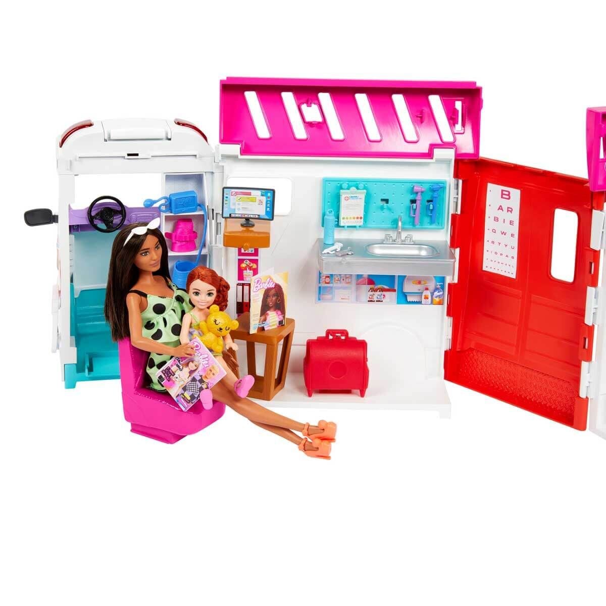 Barbie Dönüşen Ambulans ve Klinik Oyun Seti