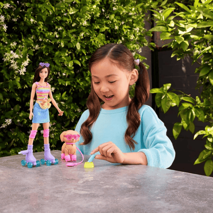 Barbie Paten Eğlencesi Bebek Kahverengi Saçlı