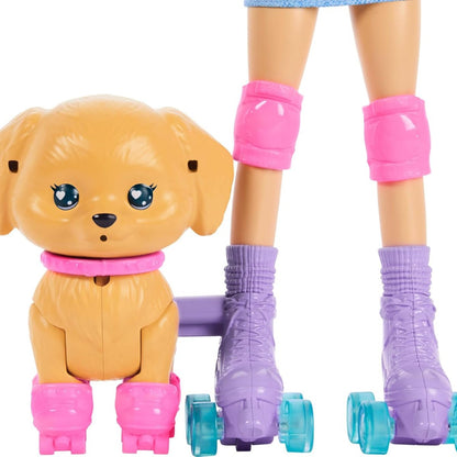Barbie Paten Eğlencesi Bebek Kahverengi Saçlı