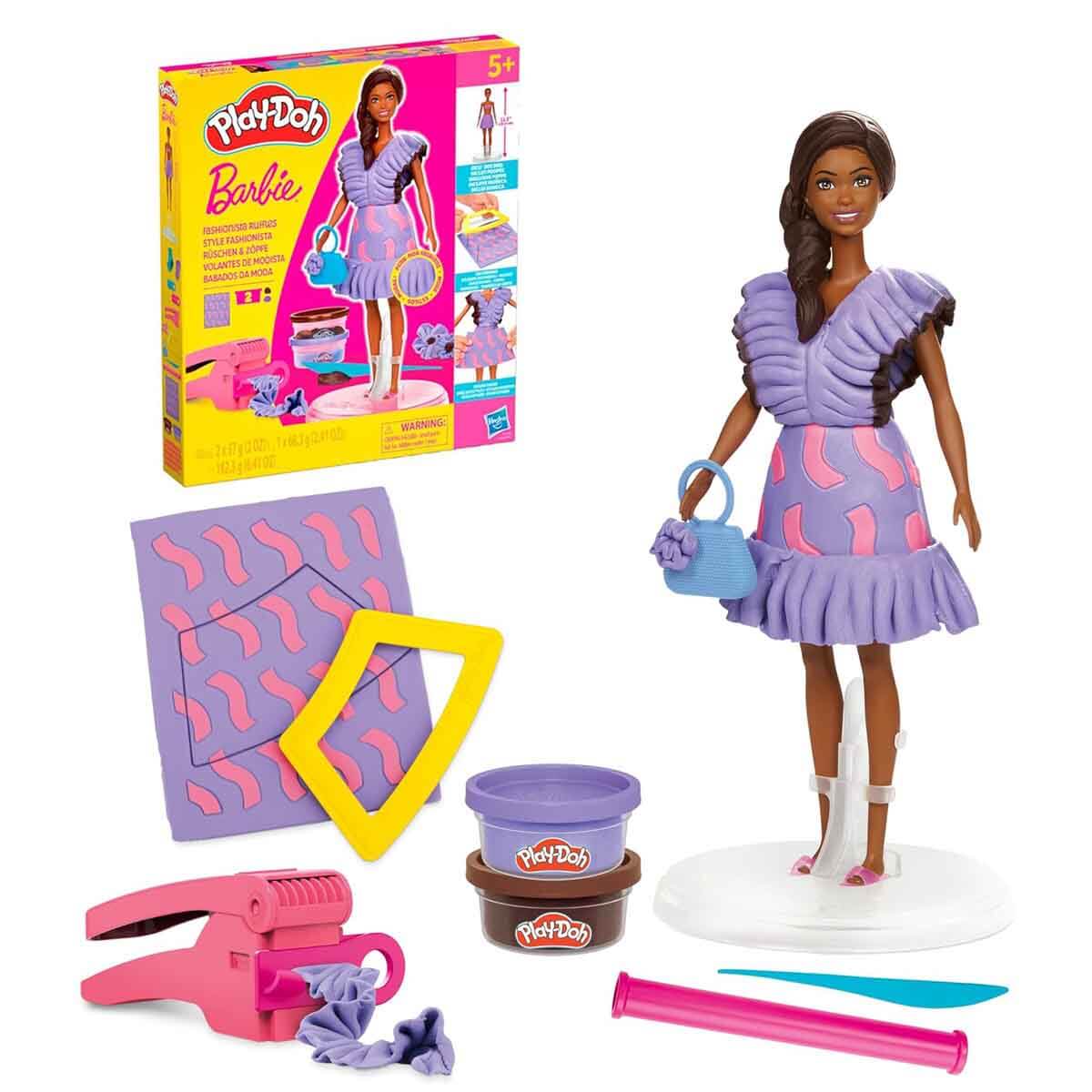 Barbie Ruffles Fashionista Bebek Oyun Hamuru Seti