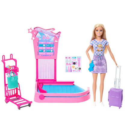 Barbie Seyahatte Bebeği Oyun Seti