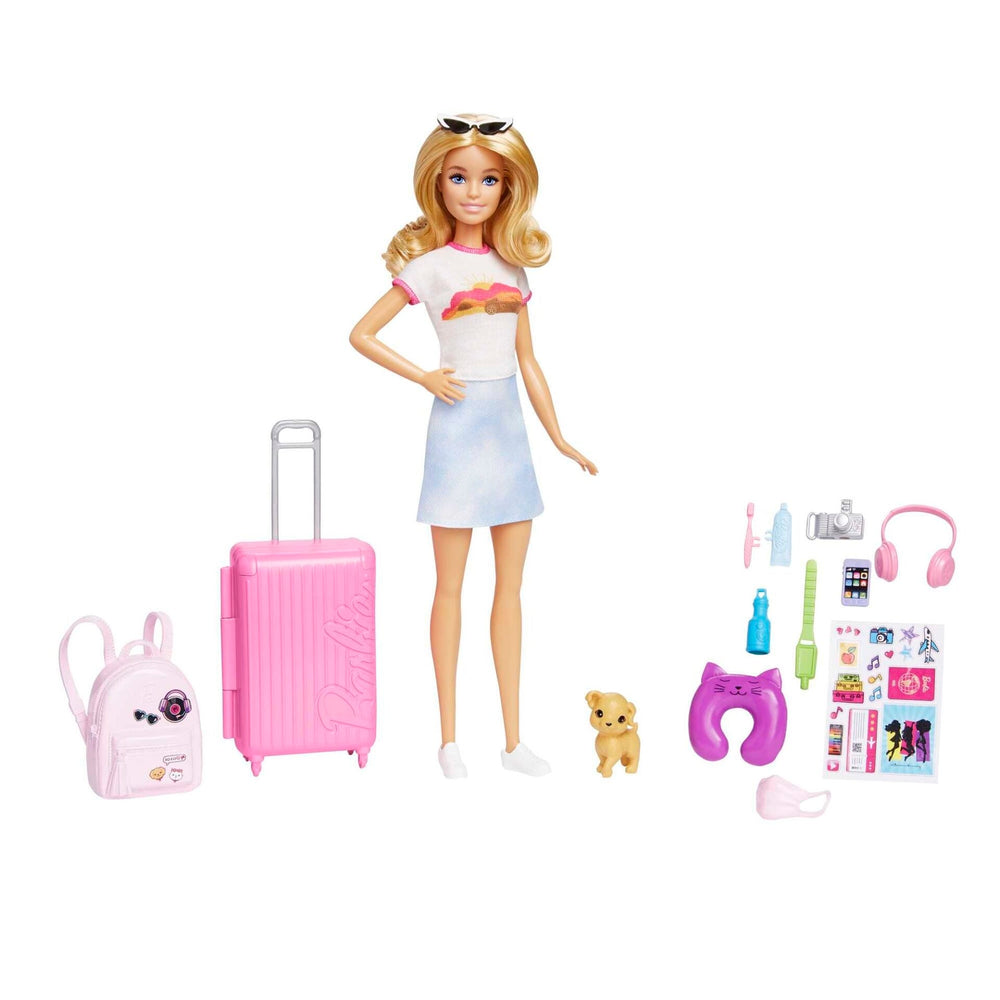 Barbie Seyahatte Bebeği ve Aksesuarları