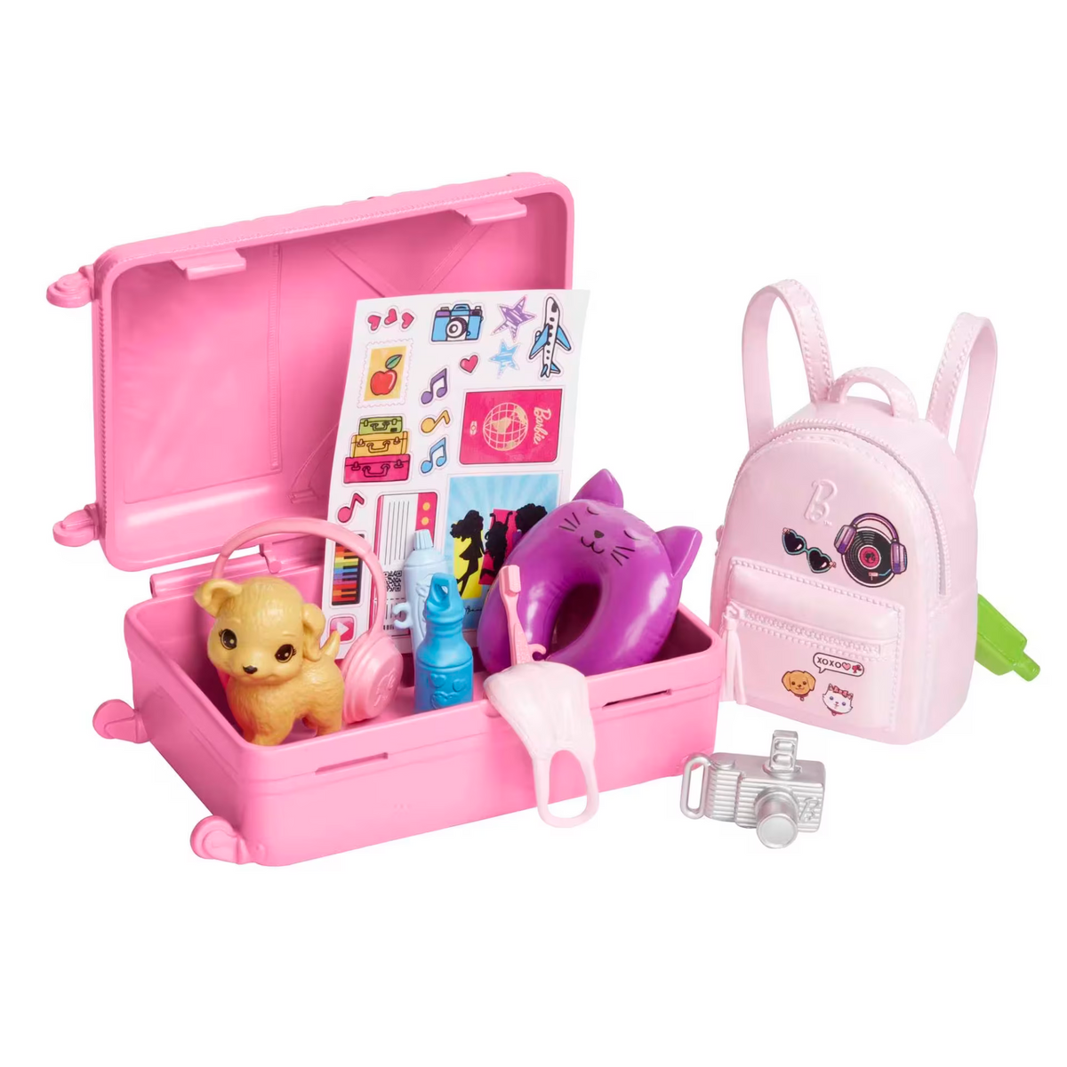 Barbie Seyahatte Bebeği ve Aksesuarları