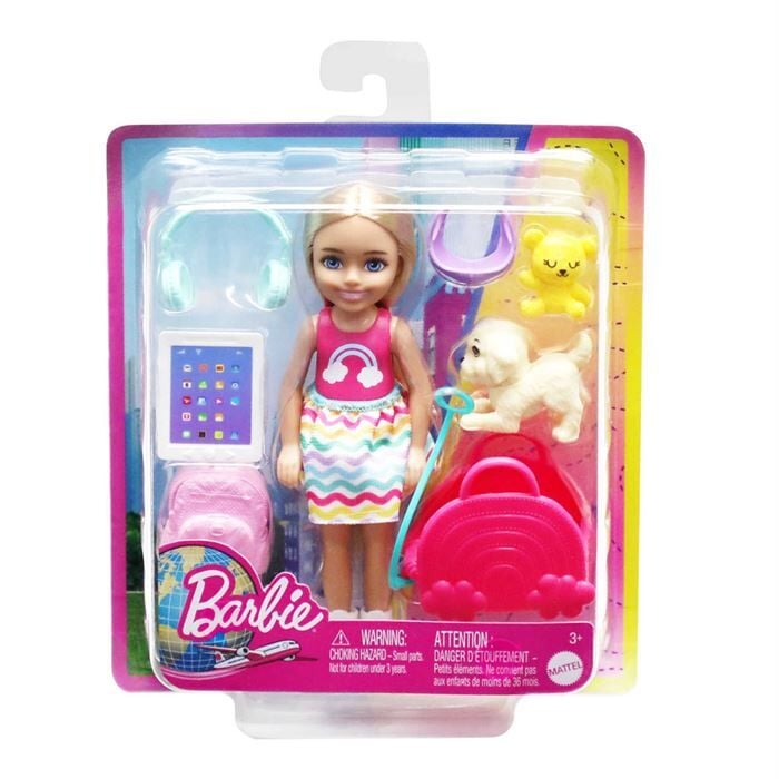 Barbie Seyahatte Chelsea Bebek ve Aksesuarları