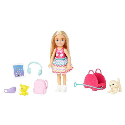 Barbie Seyahatte Chelsea Bebek ve Aksesuarları
