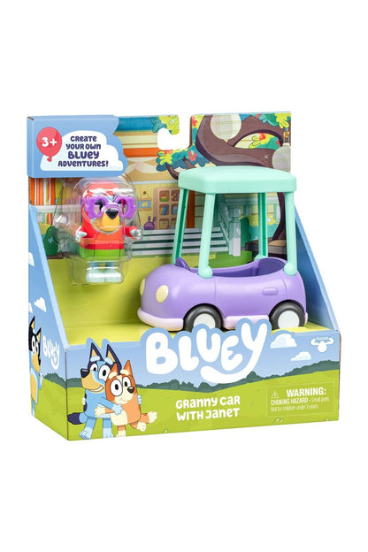 Bluey Büyükannenin Arabası ve Janet Figürü