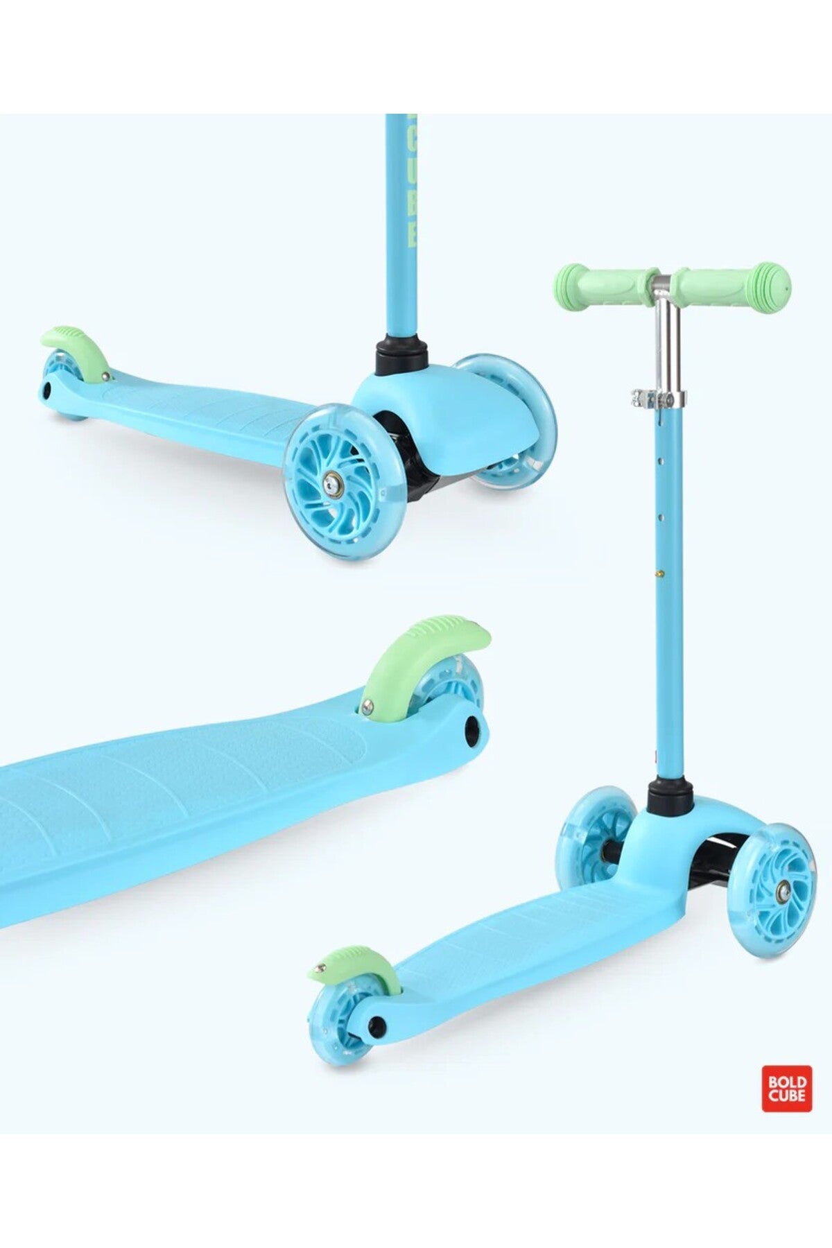 BoldCube Teeny 3T LED Işıklı Scooter Mavi