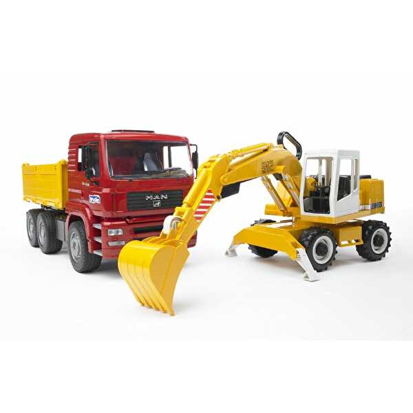 Bruder Man Damperli Kamyon ve Liebherr Ekskavatör