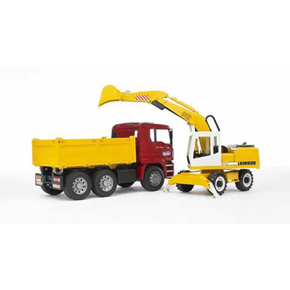 Bruder Man Damperli Kamyon ve Liebherr Ekskavatör
