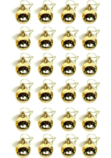 Çam Ağacı Süsü Top Gold 24lü 4 cm