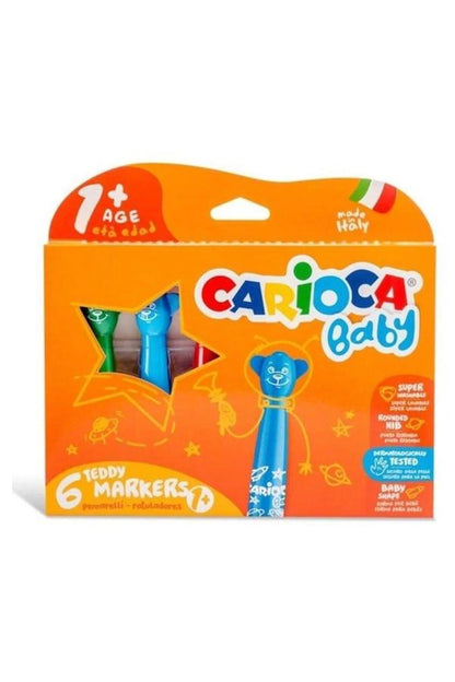 Carioca Baby Teddy Jumbo Keçeli Boya Kalemi 6lı